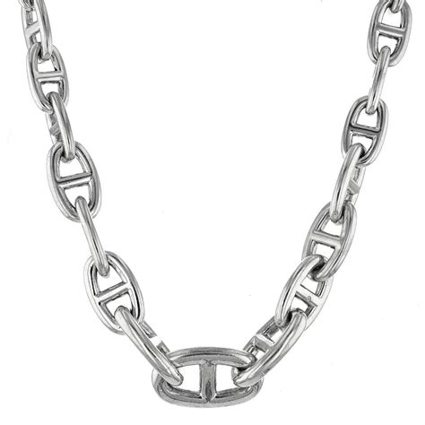 hermes chaine d'ancre sizing|Hermes chaine d'ancre necklace silver.